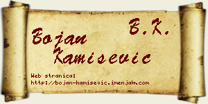 Bojan Kamišević vizit kartica